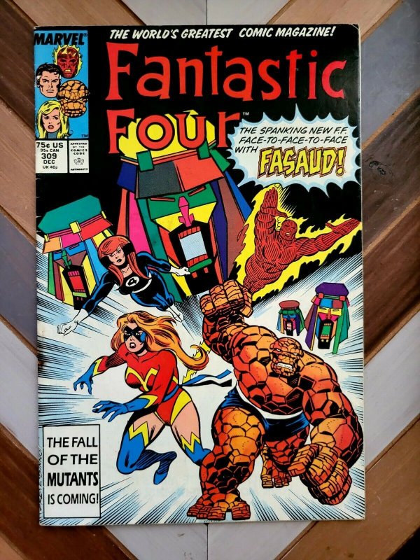 The FANTASTIC FOUR #309 (Marvel Comics, Feb 1988) w Fasaud