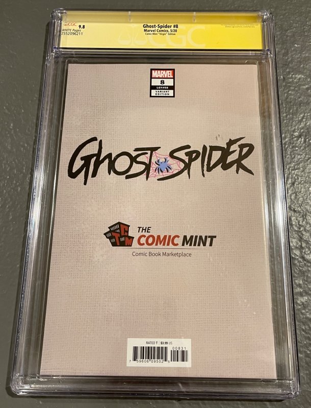 Ghost-Spider #8 Peach Momoko virgin variant (2020) 9.8 CGC - signed & sketch