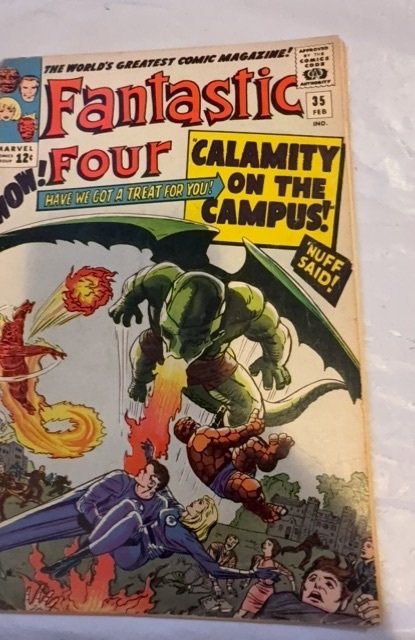 Fantastic Four:#35 Dragon Man Calamiry on campus see descript