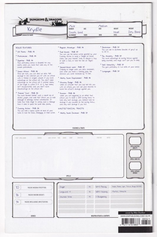 Dungeons & Dragons Infernal Tides #3 B January 2020 IDW