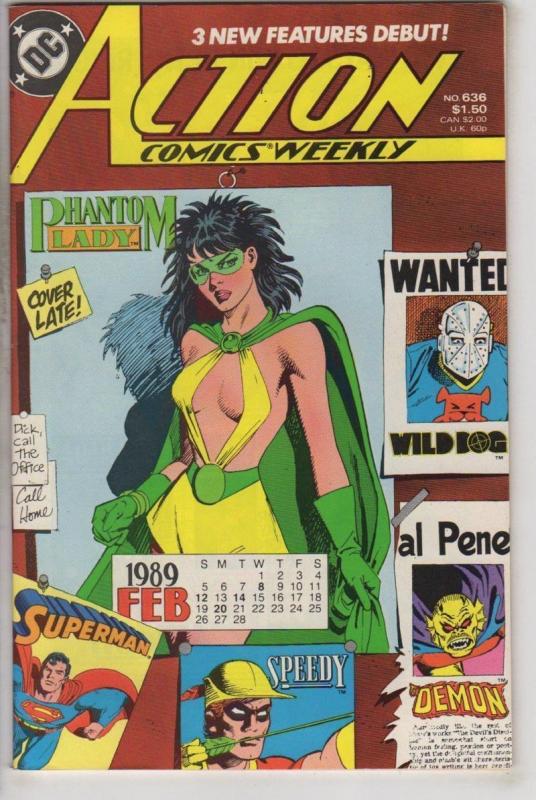 ACTION COMICS #636, VF/NM, Superman, DC, 1938, Phantom Lady, more in store