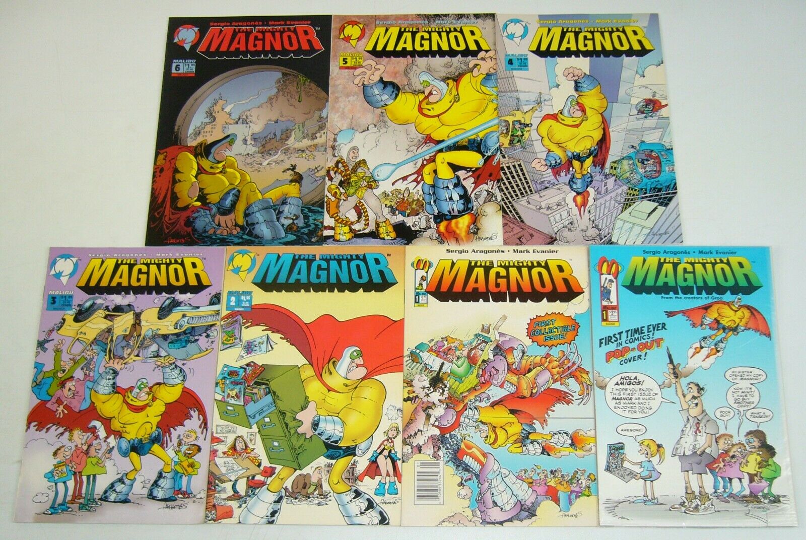 Sergio Aragones' Mighty Magnor #1-6 VF/NM complete series + pop ...