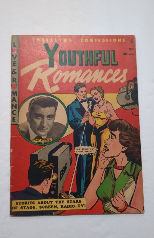 Youthful Romances #12 (1952) VG+ 4.5 Tony Bennett photo cover