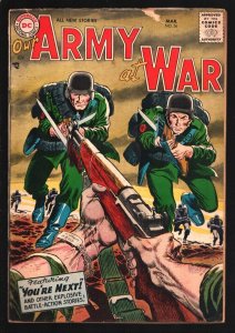Our Army at War#56-1957-DC-Joe Kubert Fight the Nazis cover-Russ Heath story ...