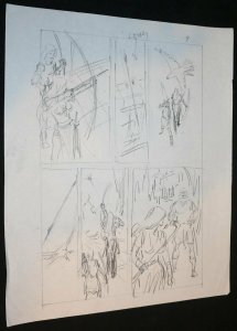 Conan Pencil Prelim p.9 art by John Buscema