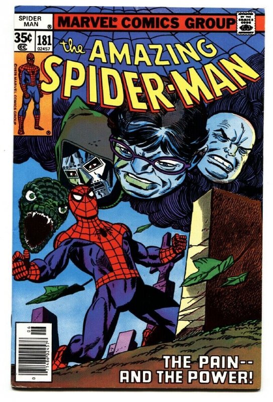 AMAZING SPIDER-MAN #181 comci book-1978-DR. DOOM-MARVEL-SPIDEY!