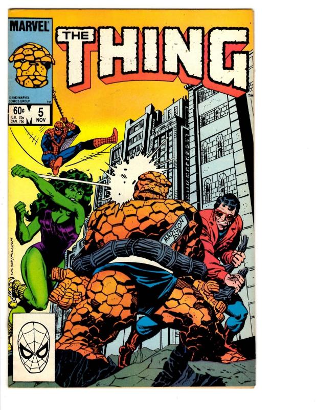 5 The Thing Marvel Comics # 1 2 3 4 5 Fantastic Four Spider-Man She-Hulk BH17