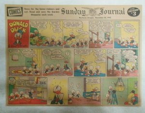 Donald Duck Sunday Page by Walt Disney from 12/20/1942 Half Page Size  