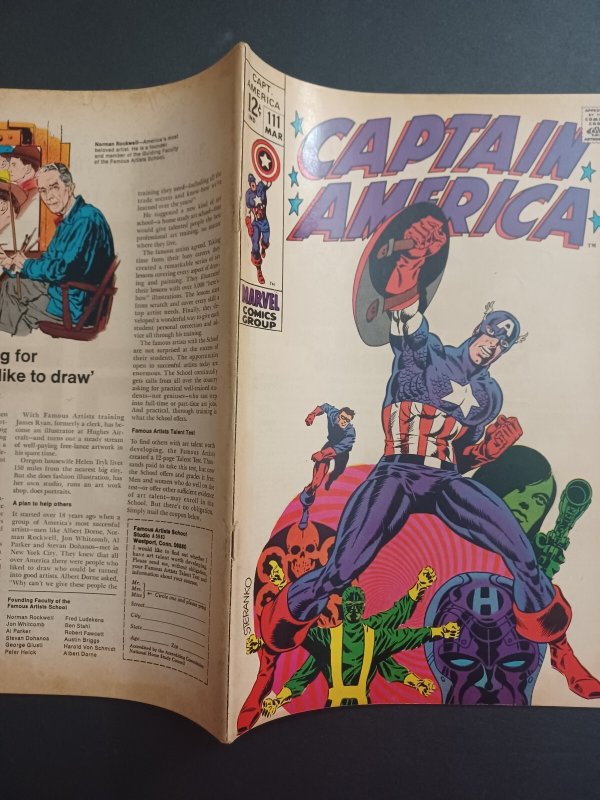 Captain America #111 - Madame Hydra/Viper -  Stan Lee - Steranko - 1969 - FN+