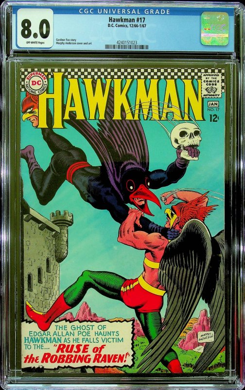 Hawkman #17 (1967) - CGC 8.0 - Cert #4240151023