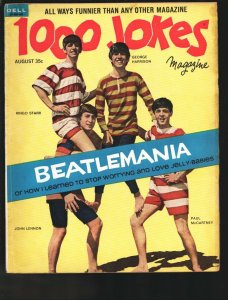 1000 Jokes #110 6/1964-Dell-Beatles-John-Paul-George-Ringo cover-Beatlemania ...