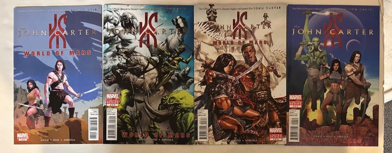*John Carter Warlord of Mars (2011, Marvel, of 4) 1-4 4 vf or better books