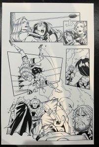 DC x AEW #2 PG 18 ORIGINAL Travis Mercer & John Livesay COMIC ART PAGE!
