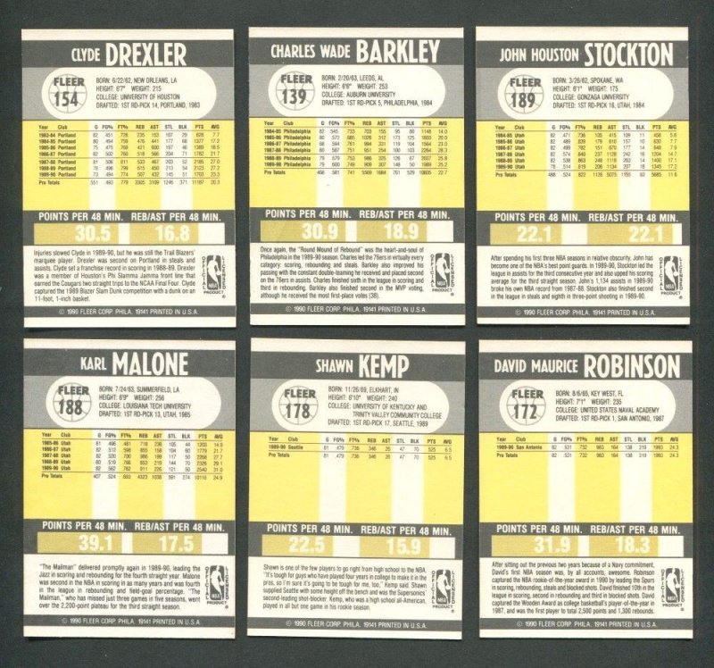 1990-91 Fleer  Basketball Card Set (MINT)