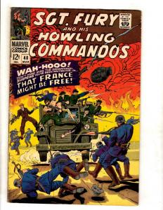 Sgt. Fury & His Howling Commandos # 40 FN- Marvel Comic Book Nick Fury JL16