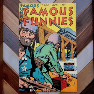 FAMOUS FUNNIES #208 Sharp FN+ (1953) SCARCE Golden Age KOREAN WAR Pre-Code