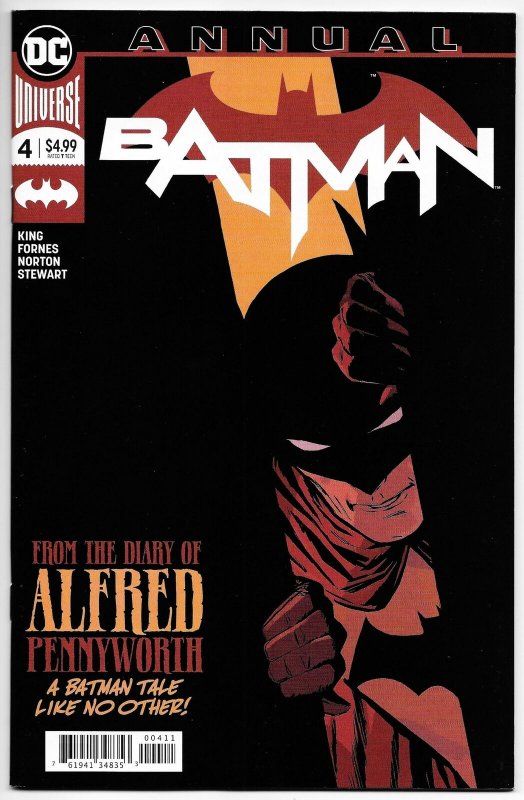 Batman Annual #4 Diary Of Alfred Pennyworth (DC, 2019) NM