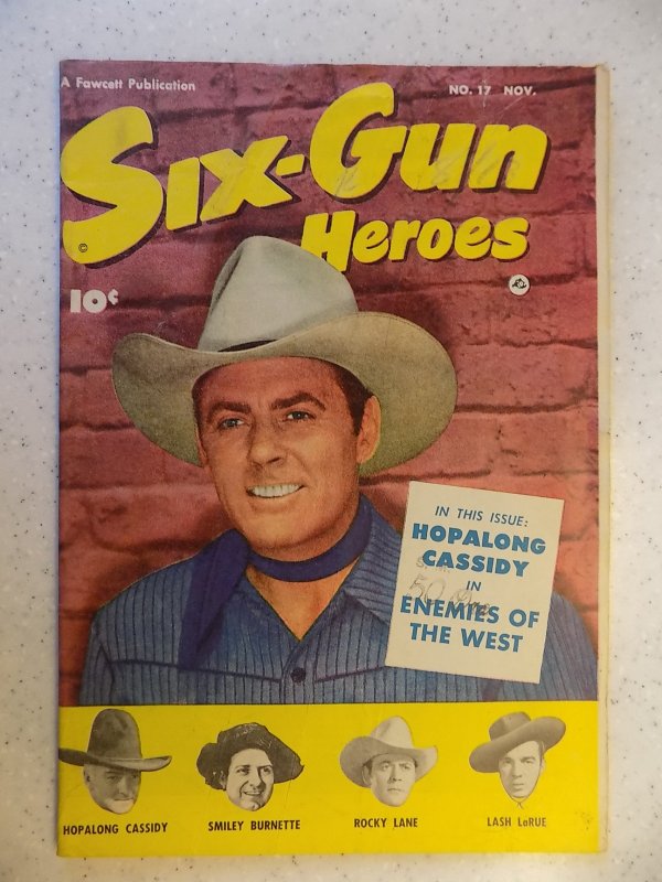 SIX-GUN HEROES # 17 GOLDEN AGE WESTERN HOPALONG LANE LARUE