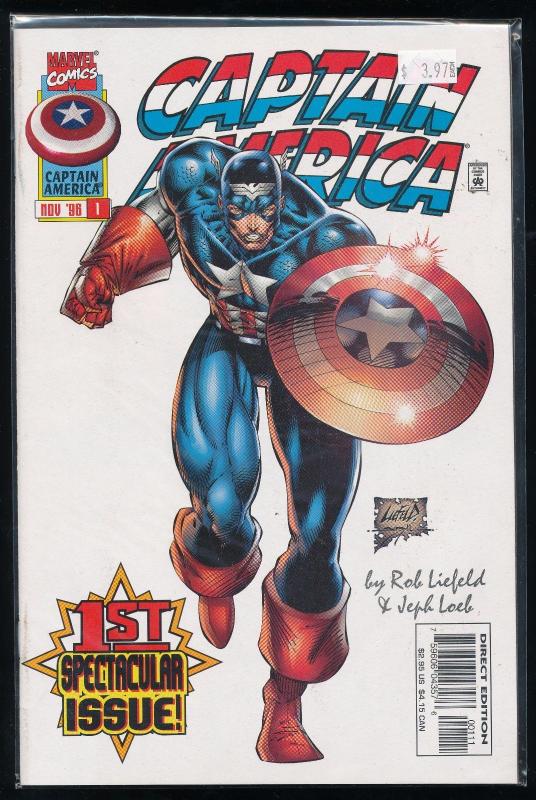 Captain America #1 Vol 2 Rob Liefeld (Marvel 1996) VF/NM (HX97)