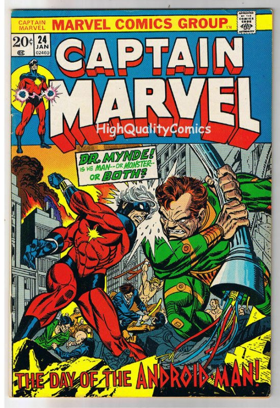 CAPTAIN MARVEL #24, VF, Death, Ernie Chan, 1968, more in store