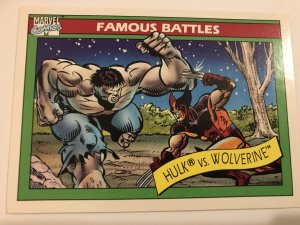 HULK VS. WOLVERINE #113 : 1990 Marvel Universe Series 1 card, NM/M, Battles