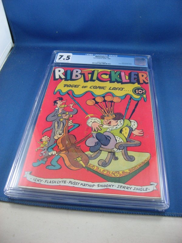 RIBTICKLER 1 CGC 7.5 FOX FEATURES 1945 PUSSY KATNIP BERNSTEIN