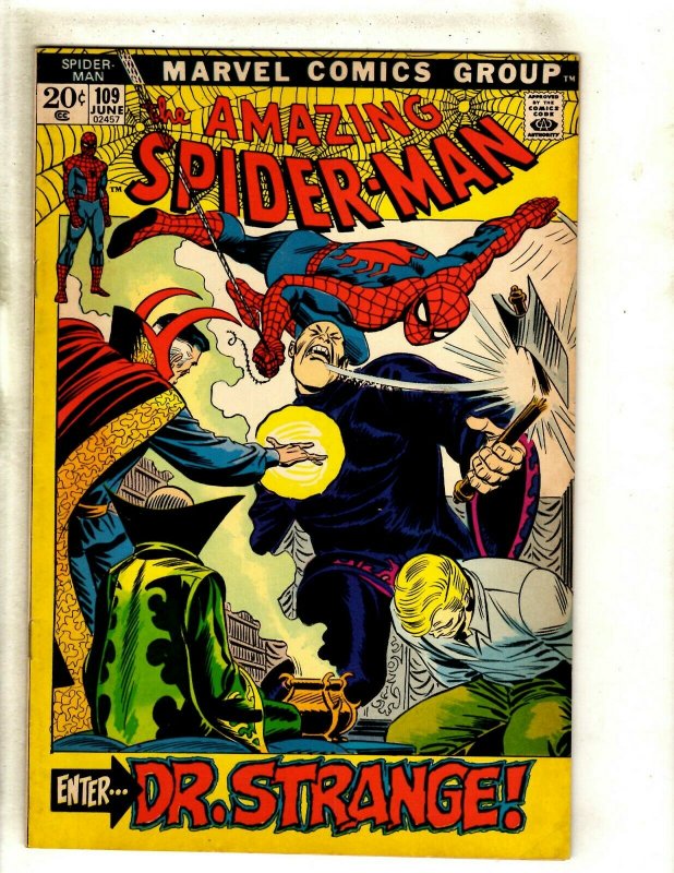 Amazing Spider-Man # 109 VF- Marvel Comic Book Lizard Mary Jane Kingpin RS1