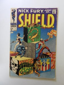Nick Fury, Agent of SHIELD #1 (1968) GD/VG condition staining front/back cover