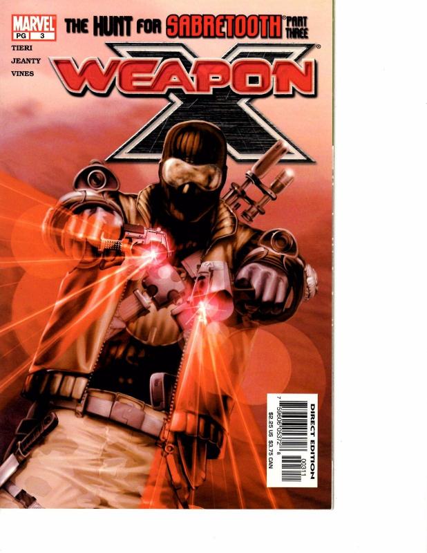 Lot Of 5 Weapon X Marvel Comic Book #1 2 3 4 5 KS6