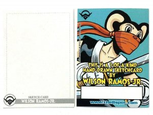 Custom Sketch Card Commission artist Wilson Ramos Jr Topps Upper Deck Cryptozoic