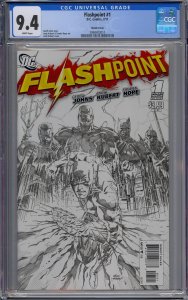 FLASHPOINT #1 CGC 9.4 1ST THOMAS WAYNE AS BATMAN SKETCH COVER 