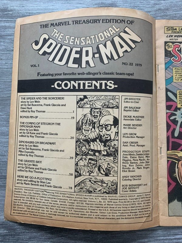 1979 THE SENSATIONAL SPIDER-MAN Marvel Treasury #22 VG/FN 5.0 Black Panther