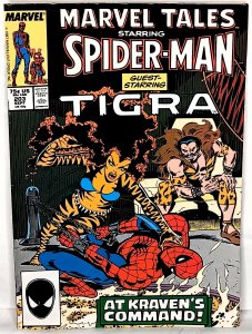 Marvel Tales #203 Direct Edition (1987) Spider-Man Tigra Kraven Marvel   EB0918