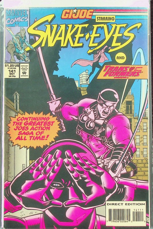 G.I. Joe - Snake-Eyes &Transformers #139-142 (Jul-Oct 1993) - Comic Set of 4 -NM