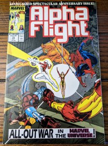 Alpha Flight #75 (1989) VF/NM Anniversary Issue Avengers Spider-Man and more!