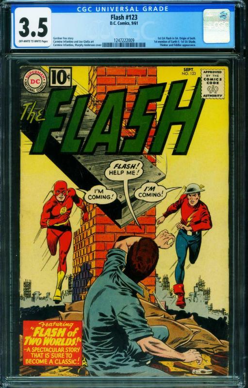 Flash #123 CGC 3.5 DC comic book 1967 First Earth II 1247222009