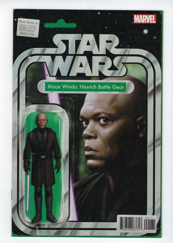 STAR WARS: MACE WINDU #1 John Tyler Christopher Action Figure Variant Cover NM