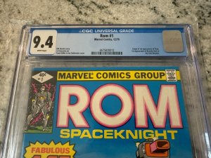 Rom Spaceknight # 1 CGC Graded 9.4 Marvel Comic Book 1979  JH22