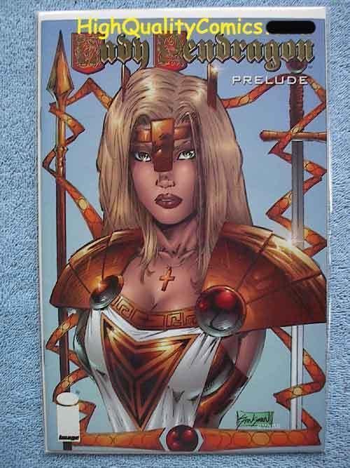 LADY PENDRAGON PRELUDE, NM+, Gold Foil ed. COA, Swords