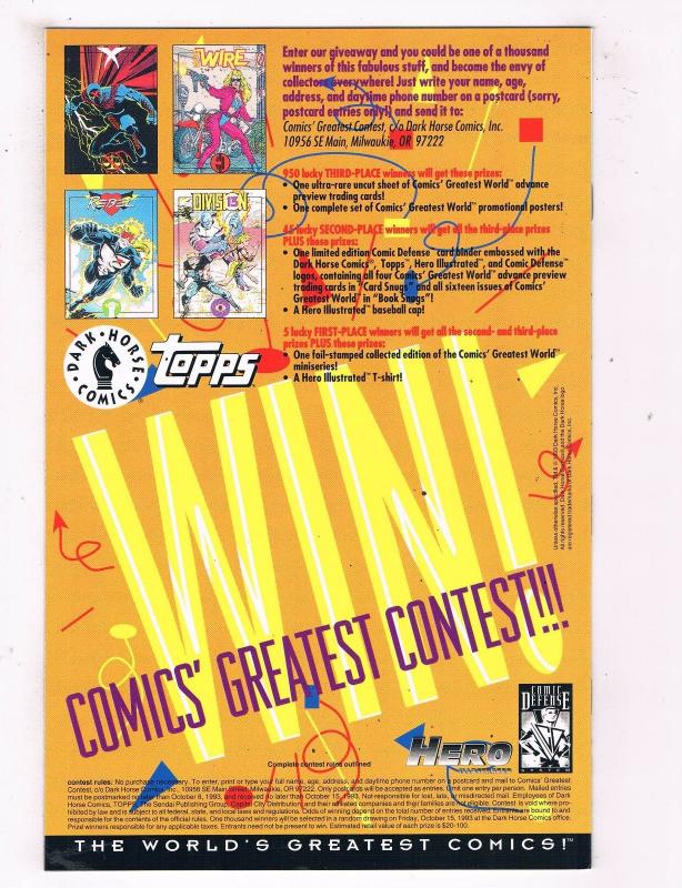 Comics Greatest World: Division 13 #1 NM Dark Horse Comic Book 1993 DE43 TW14
