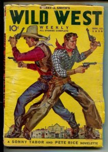 Wild West Weekly 11/12/1938-Sonny Tabor & Pete Rice team-up-Whistlin' Kid--Du...