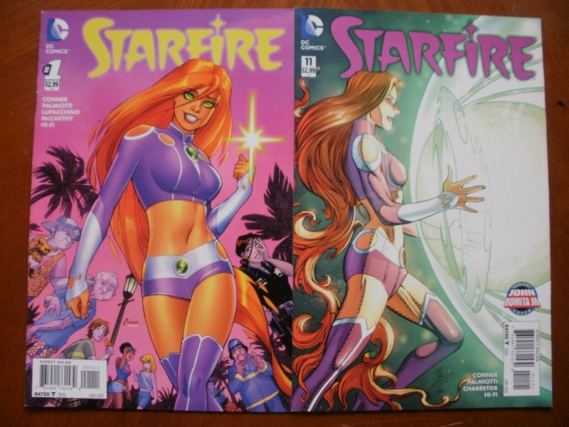 2 Near-Mint DC Comic STARFIRE #1 #11 (2015 2016) Conner Palmiotto McCarthy Hi-Fi