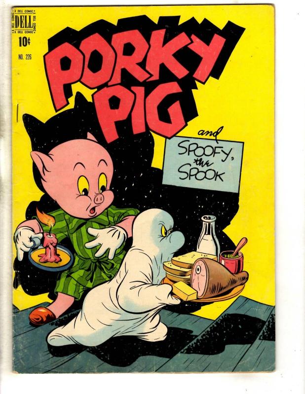 Four Color # 226 FN/VF Dell Golden Age Comic Book Porky Pig Spoofy Spook JL18