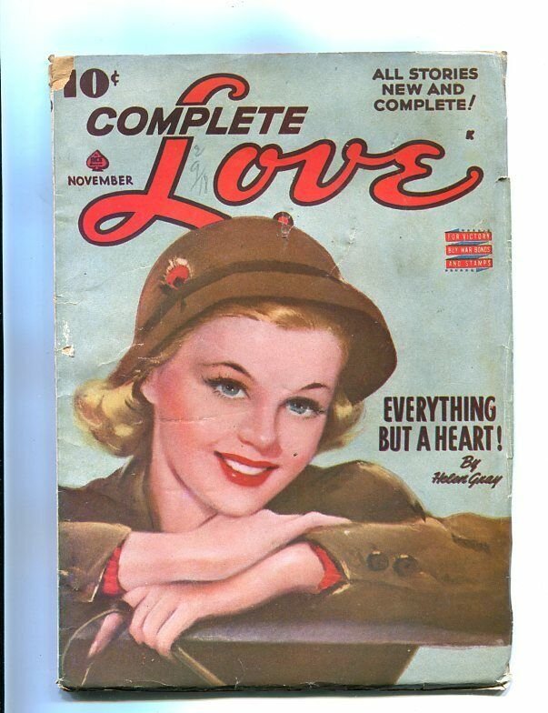 COMPLETE LOVE PULP-NOVEMBER-1945-GOOD GIRL ART-PIN UP C G/VG