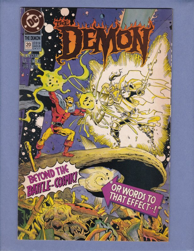 Demon #20 VF/NM Front/Back Cover Scans DC 1992