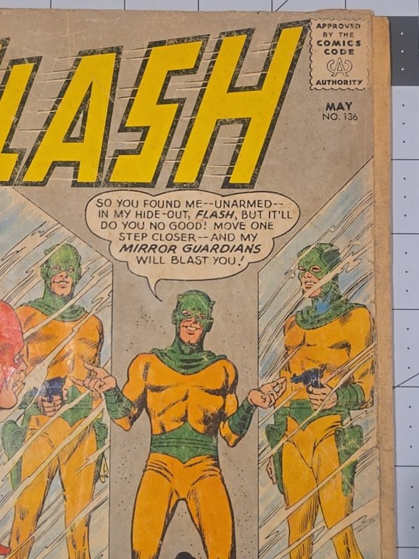 The Flash #136 ?-1st app Dexter Miles-Former Shakespearian Actor DC Comics 1963