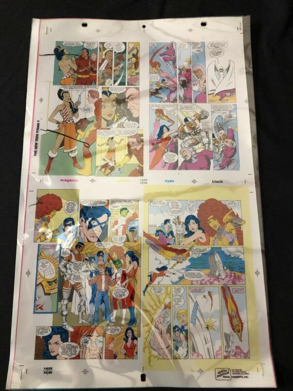 New Teen Titans #3 Original Production Art- 4 page layout