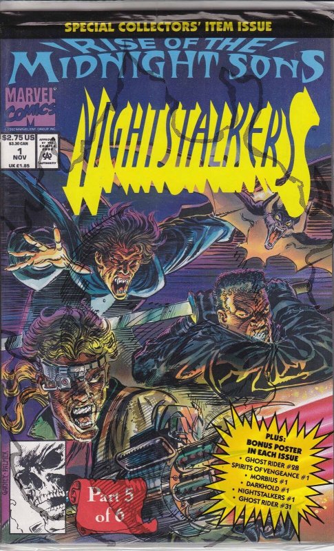 Nightstalkers #1 (with poster) VF/NM; Marvel | we combine shipping 