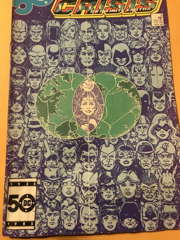 Crisis on Infinite Earths #5 : DC 8/85 Gd; filler - reader; George Perez art