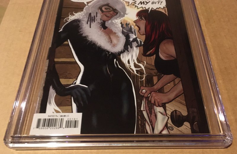 1ST TEAM-UP Mary Jane/Black Cat Beyond #1 SIGNED 1:50 Hughes variant CGC 9.4 NM